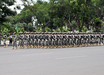 Military parade rehearsal in Baku, June 24, 2011