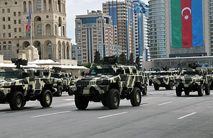 Military parade rehearsal in Baku, June 24, 2011