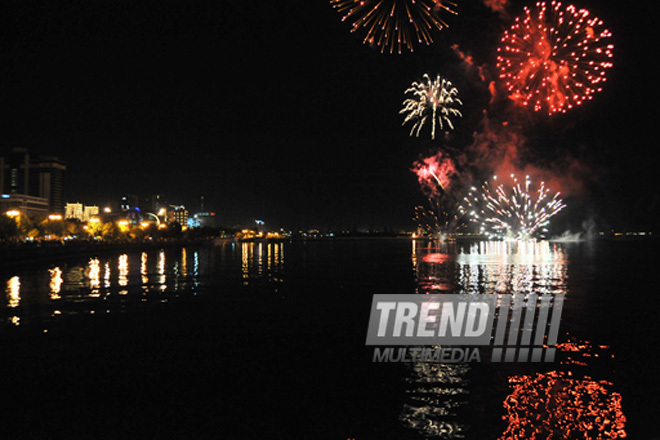 Baku National Park hosted a concert and a grand firework to mark the anniversary of Heydar Aliyev’s coming to power in Azerbaijan, Baku, Azerbaijan, July 14, 2011
