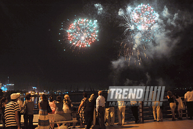 Baku National Park hosted a concert and a grand firework to mark the anniversary of Heydar Aliyev’s coming to power in Azerbaijan, Baku, Azerbaijan, July 14, 2011
