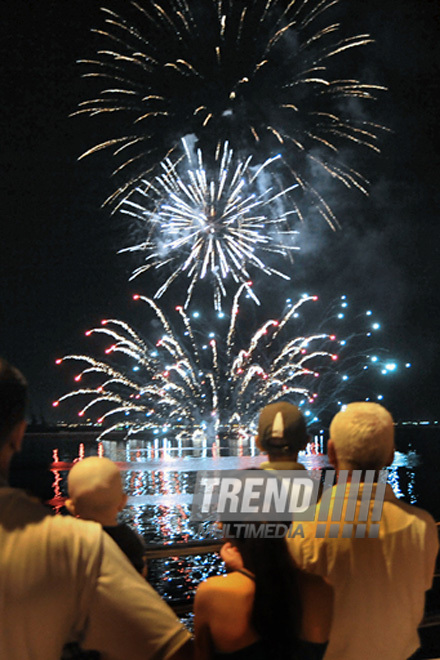 Baku National Park hosted a concert and a grand firework to mark the anniversary of Heydar Aliyev’s coming to power in Azerbaijan, Baku, Azerbaijan, July 14, 2011
