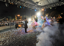 Baku National Park hosted a concert and a grand firework to mark the anniversary of Heydar Aliyev’s coming to power in Azerbaijan, Baku, Azerbaijan, July 14, 2011