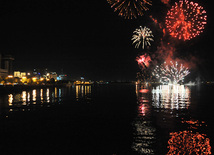 Baku National Park hosted a concert and a grand firework to mark the anniversary of Heydar Aliyev’s coming to power in Azerbaijan, Baku, Azerbaijan, July 14, 2011