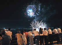 Baku National Park hosted a concert and a grand firework to mark the anniversary of Heydar Aliyev’s coming to power in Azerbaijan, Baku, Azerbaijan, July 14, 2011