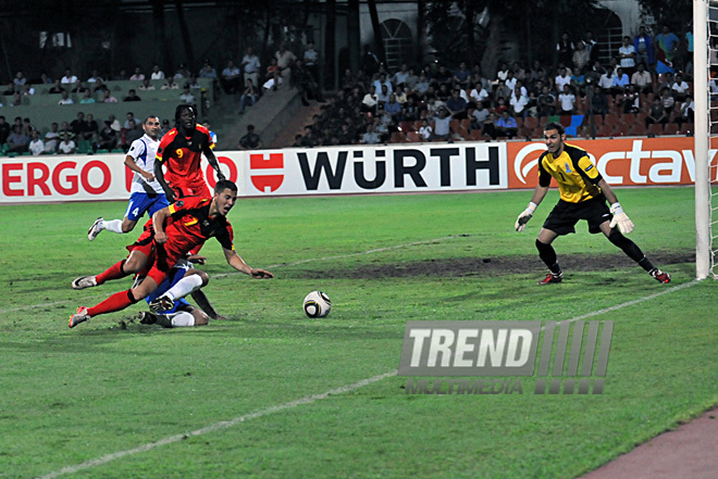 The football match between Azerbaijan and Belgium, held in the qualifying round of Euro-2012, Baku, Azerbaijan, September 02, 2011