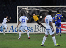 Dangerous moment at Kazakh national team's gates, Baku, Azerbaijan, September 6, 2001