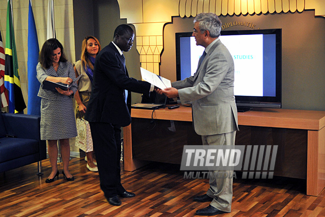 The training on study of the Caspian states ended at the Azerbaijan Diplomatic Academy, Baku, Azerbaijan, Sept. 9, 2011