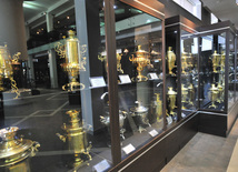 Antique samovars, Gala, Azerbaijan, Sept. 9, 2011
