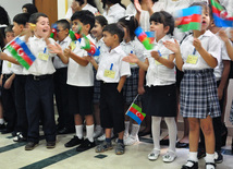 Joy of first graders, Baku, Azerbaijan, Sept.15, 2011 