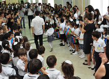 The first bell to the first lesson! Baku, Azerbaijan, Sept.15, 2011