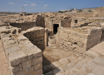 "Gum hamam" was discovered during archaeological excavations. It belongs to the XII-XIV centuries. Gala Archeological-Ethnographic Museum Complex. Azerbaijan, Sep.16, 2011