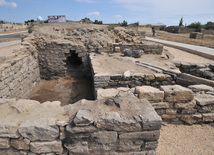 "Gum hamam" was named this way because it was underground. Gala Archeological-Ethnographic Museum Complex. Azerbaijan, Sep.16, 2011