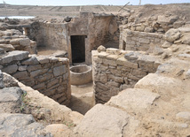 "Gum hamam" was named this way because it was underground. Gala Archeological-Ethnographic Museum Complex. Azerbaijan, Sep.16, 2011