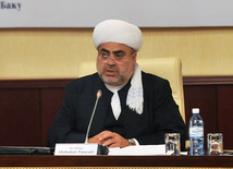 The academic conference "Preventing the spread of extremist ideology in the Caucasus", the Chairman of the Caucasus Muslims Office Sheik-ul-Islam Haji Allahshukur Pashazade. Baku, Azerbaijan, Sept.29, 2011 