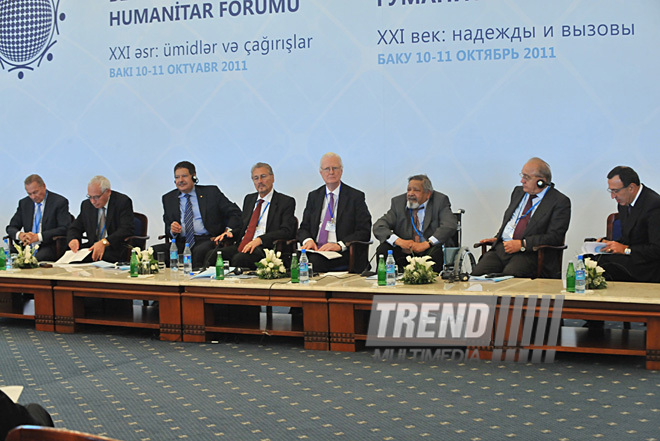 International Humanitarian Forum "XXI century: hopes and challenges". Baku, Azerbaijan, Okt.10, 2011 