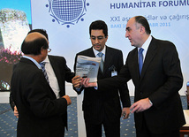 The Baku International Humanitarian Forum is an authoritative ground, where issues of the widest humanitarian cooperation are discussed. Baku, Azerbaijan, Okt.10, 2011 