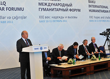 International Humanitarian Forum "XXI century: hopes and challenges". Baku, Azerbaijan, Okt.10, 2011 