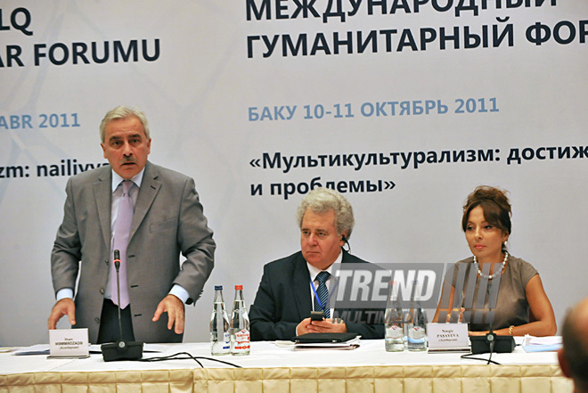 The second day of the Baku International Humanitarian Forum. Baku, Azerbaijan, Okt.11, 2011