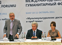 The second day of the Baku International Humanitarian Forum. Director of the Institute of Philosophy, Sociology and Law Ilham Mammadzade. Baku, Azerbaijan, Okt.11, 2011