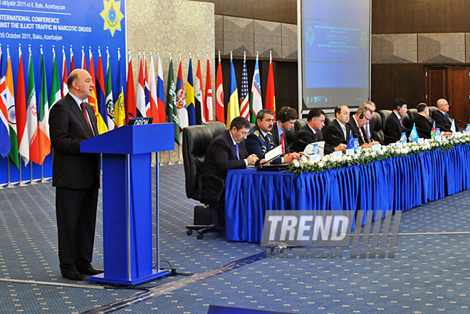 The International conference on combating drug trafficking. Baku, Azerbaijan, Oct.17, 2011