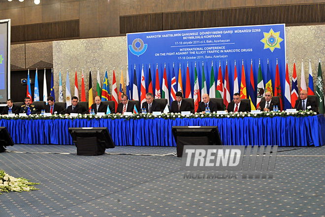 The International conference on combating drug trafficking. Baku, Azerbaijan, Oct.17, 2011