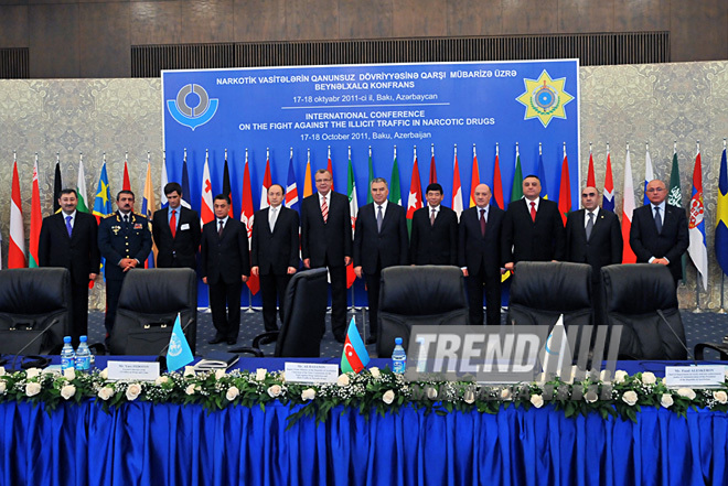 The International conference on combating drug trafficking. Baku, Azerbaijan, Oct.17, 2011