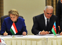 A protocol was signed following the meeting. It was undersigned by Economic Development Minister, Shahin Mustafayev and Secretary of the Hungarian National Economy Ministry Rose Nad. Baku, Azerbaijan, Nov.11, 2011