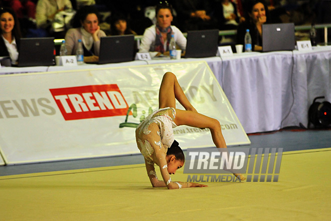 The 18th Azerbaijan Championship and Baku Championship on Rhythmic Gymnastics kicked off. Baku, Azerbaijan, Nov.18, 2011