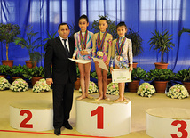 The 18th Azerbaijan Championship and Baku Championship on Rhythmic Gymnastics kicked off. Baku, Azerbaijan, Nov.18, 2011