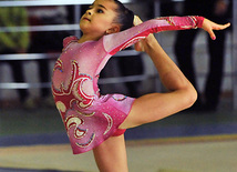 The 18th Azerbaijan Championship and Baku Championship on Rhythmic Gymnastics kicked off. Baku, Azerbaijan, Nov.18, 2011