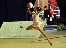 The 18th Azerbaijan Championship and Baku Championship on Rhythmic Gymnastics kicked off. Baku, Azerbaijan, Nov.18, 2011