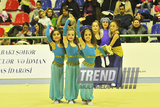 The 18th Azerbaijan Championship and Baku Championship on Rhythmic Gymnastics finished. Baku, Azerbaijan, Nov.19, 2011