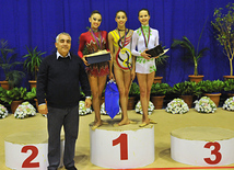 The 18th Azerbaijan Championship and Baku Championship on Rhythmic Gymnastics finished. Baku, Azerbaijan, Nov.19, 2011