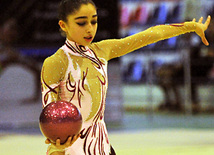 The 18th Azerbaijan Championship and Baku Championship on Rhythmic Gymnastics finished. Baku, Azerbaijan, Nov.19, 2011