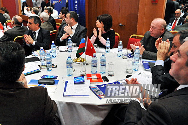 The Azerbaijani-Turkish business forum. Baku, Azerbaijan, Nov.28, 2011