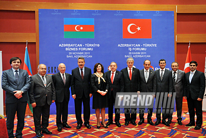 The Azerbaijani-Turkish business forum. Baku, Azerbaijan, Nov.28, 2011