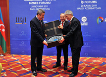 The Azerbaijani-Turkish business forum. Baku, Azerbaijan, Nov.28, 2011