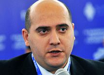 Fourth Baku International Banking Conference of CIS participating countries, Director General of the Central Bank of Azerbaijan, Director of the Center for Research and Development Emin Huseynov. Baku, Azerbaijan, Dec.01, 2011