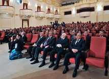 Representatives of ruling New Azerbaijan Party revere national leader Heydar Aliyev's memory. Baku, Azerbaijan, Dec.10, 2011 