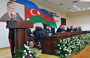 An event was held on the occasion of the 6th anniversary of Azerbaijani Emergency Situations Ministry's establishment. Baku, Azerbaijan, Dec.16, 2011 