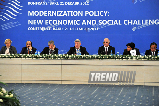 Int’l conference ‘Modernization policy: new economic and social challenges’. Baku, Azerbaijan, Dec.21, 2011