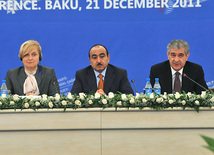 The purpose of the conference is to discuss the world socio-economic problems and to seek the solutions based on international cooperation and expansion of partnership between countries. Baku, Azerbaijan, Dec.21, 2011