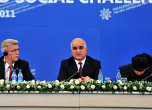 Int’l conference ‘Modernization policy: new economic and social challenges’, Economic Development Minister, Shahin Mustafayev. Baku, Azerbaijan, Dec.21, 2011