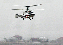 A training aircraft fell down into Masazir Lake in Baku. Baku, Azerbaijan, Dec.23, 2011 