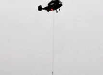 A training aircraft fell down into Masazir Lake in Baku. Baku, Azerbaijan, Dec.23, 2011 