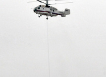 A training aircraft fell down into Masazir Lake in Baku. Baku, Azerbaijan, Dec.23, 2011 