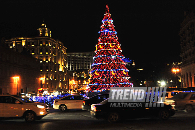 On the New Year Eve. Baku, Azerbaijan, Dec.26, 2011 