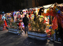 New Year's decorations. Baku, Azerbaijan, Dec.26, 2011 