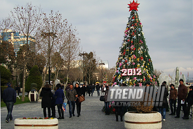 Yeni 2012-ci ilin ilk günləri Bakıda. Azərbaycan, 02 yanvar 2012