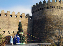 Yeni 2012-ci ilin ilk günləri Bakıda. Azərbaycan, 02 yanvar 2012